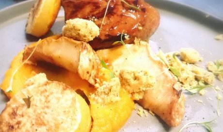 veau laqué, navet boule d'or et butternut - Cuisine française , fait maison dans votre restaurant bistronomique vers Orvault 